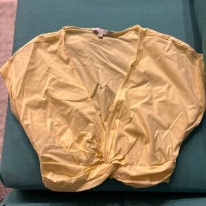 Yellow Twist Front Top